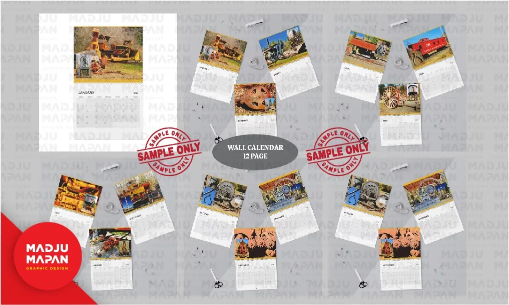 Desain Kalender (Kalender Poster/Kalender Dinding/Meja (12 lbr, 6 lbr