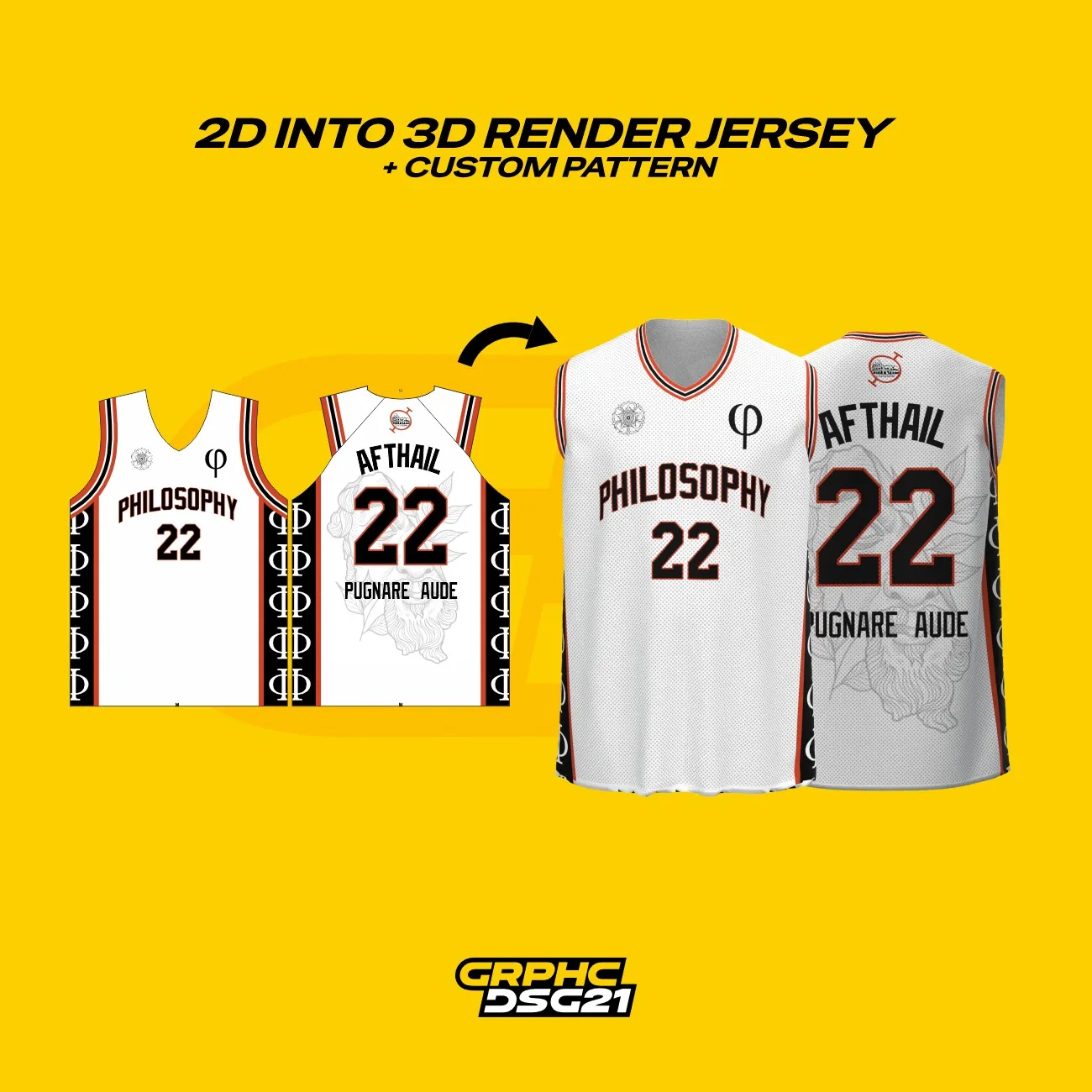 3D Rendering Custom Kaos Jersey Polo dari 2D